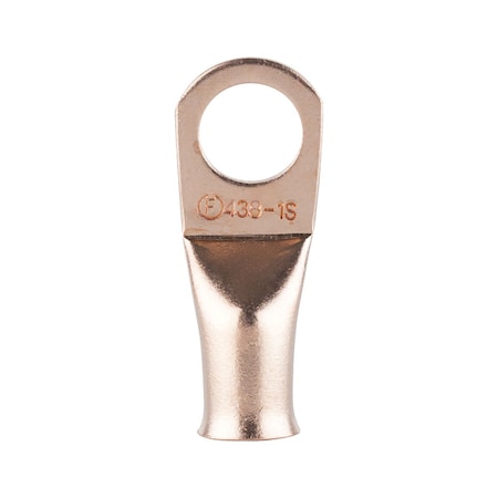 4-Gauge 3/8-Inch Copper Uninsulated Ring Terminal